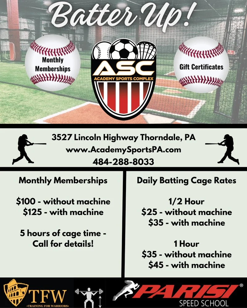 Sports Fields Rentals and Training Spaces Available